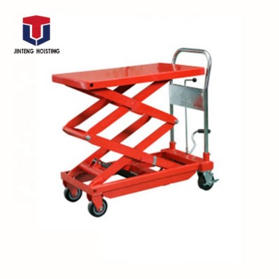 800kg Portable Manual Pedal Shear Light Duty hydraulic handling Lift Scissor Pallet Truck for Sale lift 1m-800kg