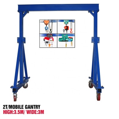 Small mini mobile workshop gantry crane Gantry Cranes 2T H3.5M W3M