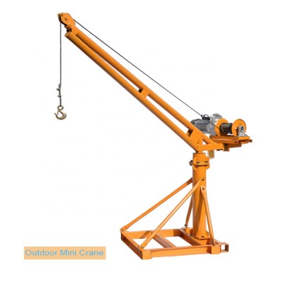 100-1000kg construction equipment small size electric hoist lifting arm mini crane for sale 100kg-12m-220v