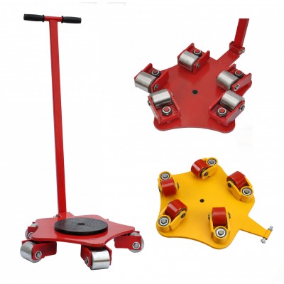 rotating Transport Trolley Multi Purpose Dolly Roller With Carry Handles for Moving Cabinets, Furniture CRP-6T-RW