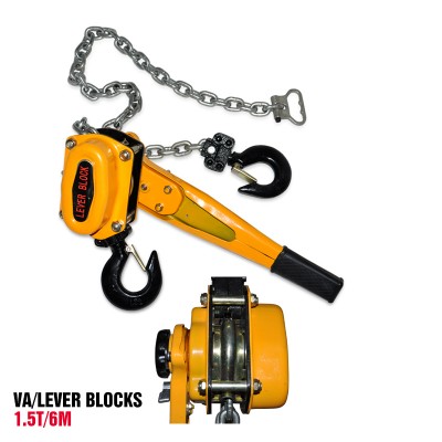 Manual chain lever pulley hoist lift pull lift chain block VA series 1.5 Tons 6 meters long chain