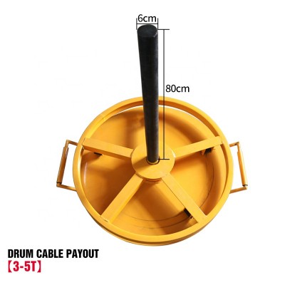 Manual Cable  Reel Horizontal Pay-off Rack Device for Cable Pulling Construction 3-5tons