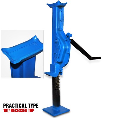 Professional Crank Steel Jack / Mechanical Rack Jack with Lifting Claw Practical 10t concave top