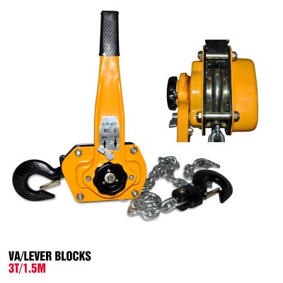 chain pulley block lever hoist chain lift block VA series 3 Tons 1.5 meters long chain